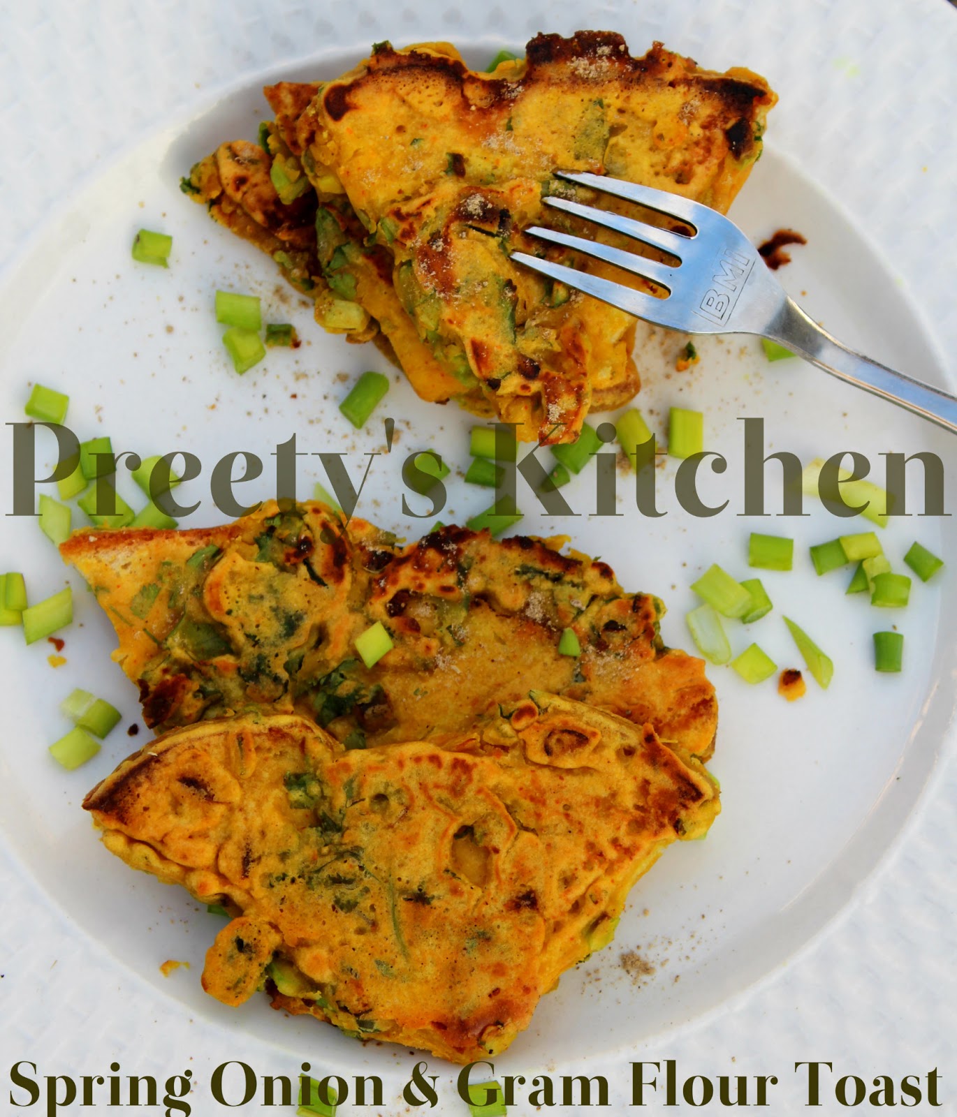 Preety's Kitchen Spring Onion & Gram Flour Toast (Hare Pyaz Aur Besan Ka Toast)