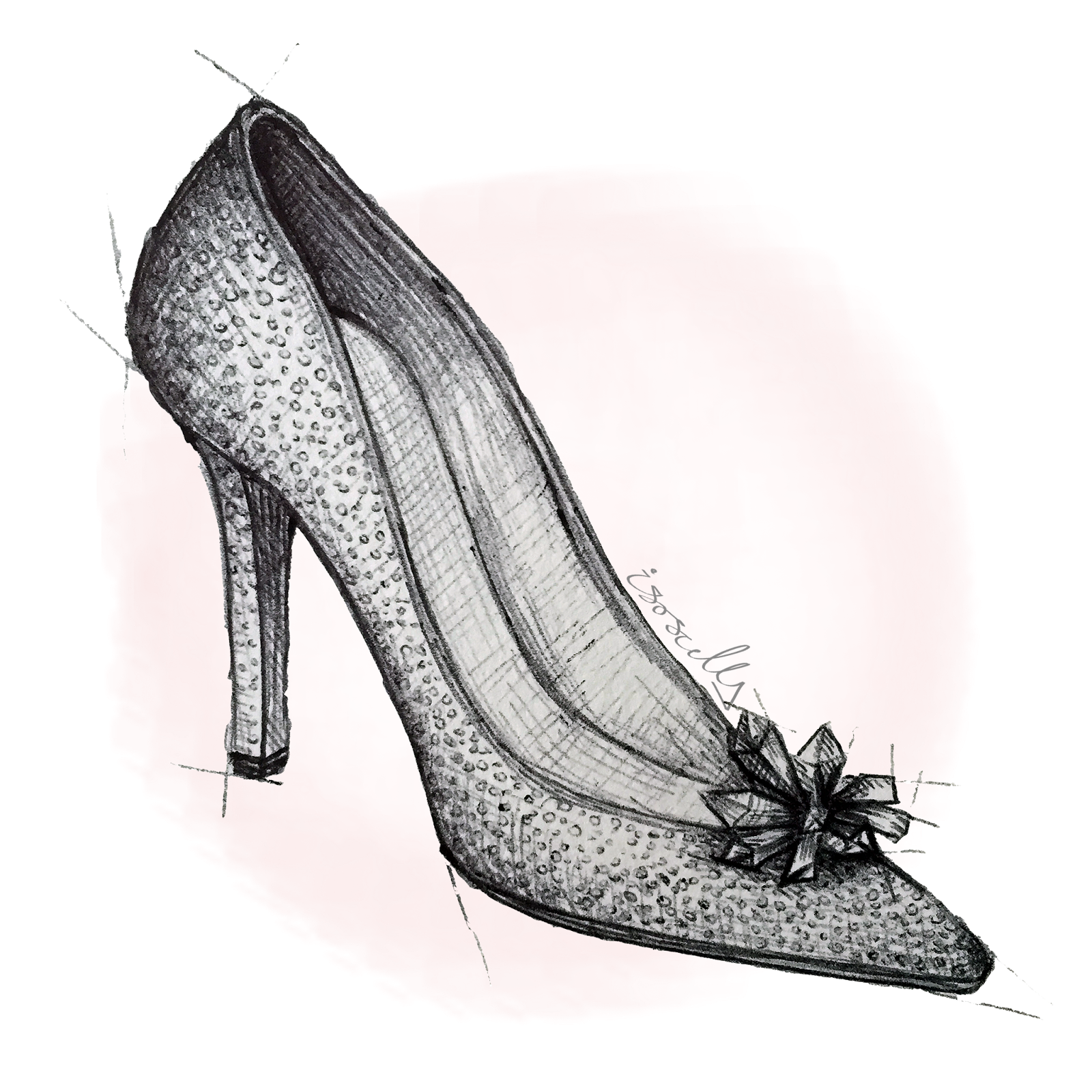 Cinderella shoe illustration