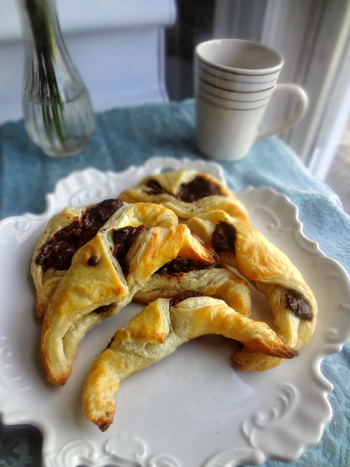 The Cooking Actress Puff Pastry Chocolate Croissants