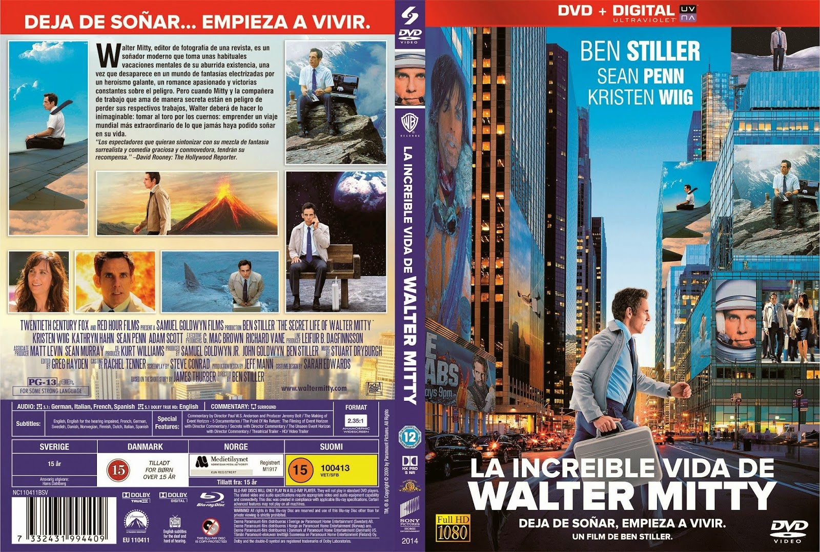 ESTRENOS EN BLU RAY LA INCREIBLE VIDA DE WALTER MITTY