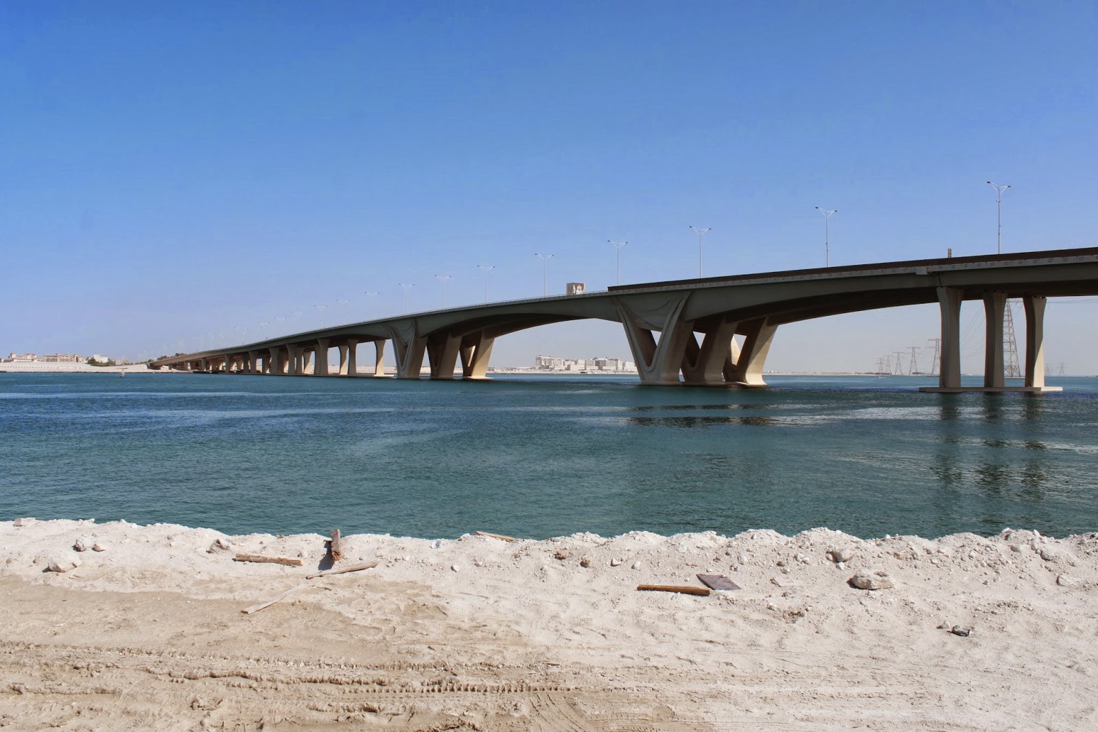 Under the Abu Dhabi bridges