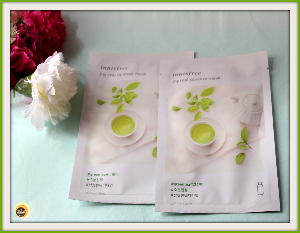 Natural Beauty And Makeup Innisfree My Real Squeeze Mask Green Tea Review
