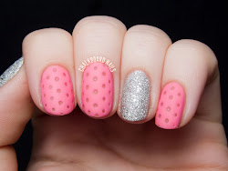 pink diamonds nail perforated leather nails silver chalkboard matte