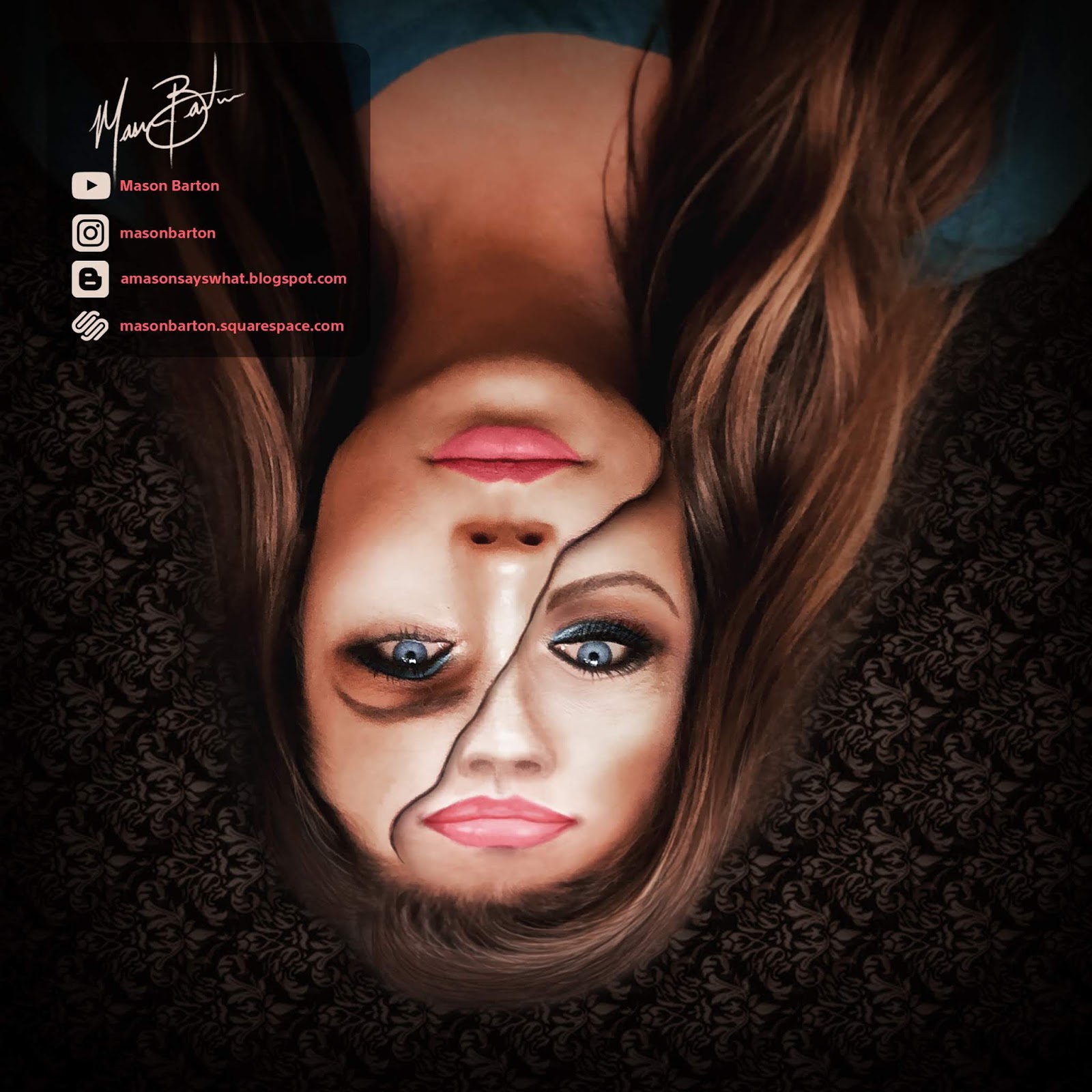 a Mason says what? Upsidedown Face Makeup