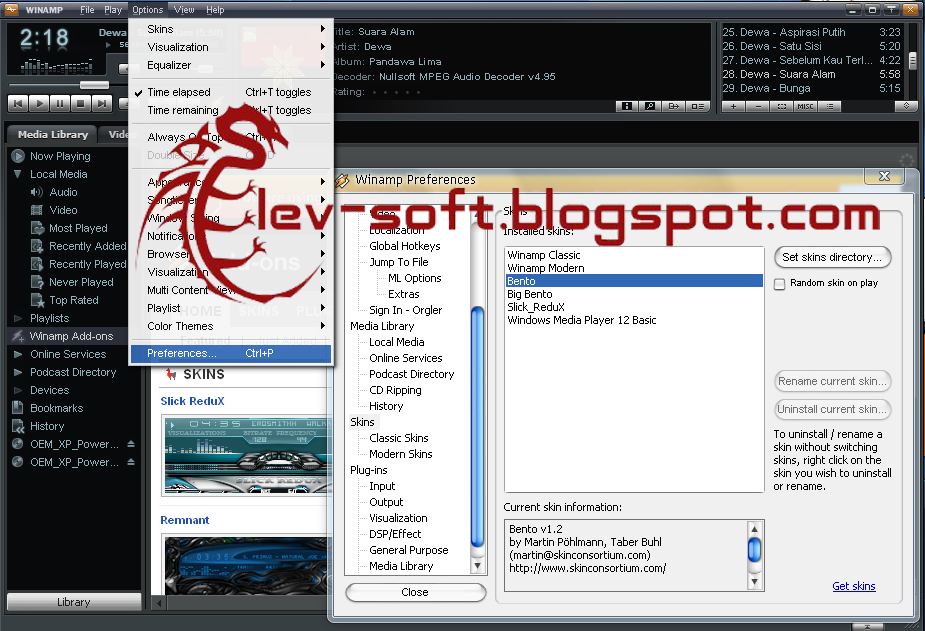 CLEVSoft Download Windows Media Player 12 (WMP12) Skin for Winamp