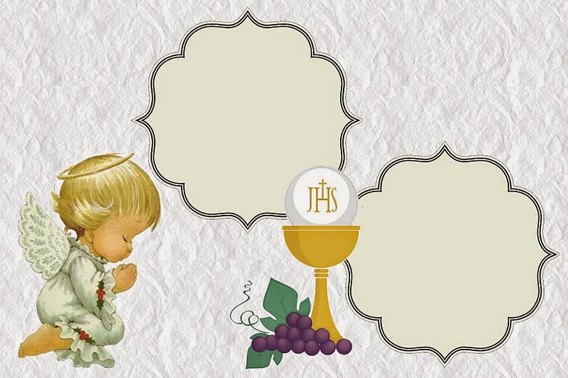 First Communion : Free Printable Invitations, Labels or Cards.