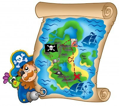 Resultado de imagen de mapa pirata infantil