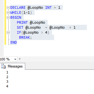 While Loop in SQl Server - Dot Net Office