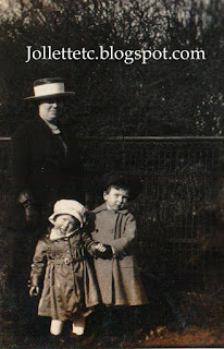 Unknown sister of Mary Theresa Sheehan Walsh with John Jr and Bob plus Cutey http://jollettetc.blogspot.com