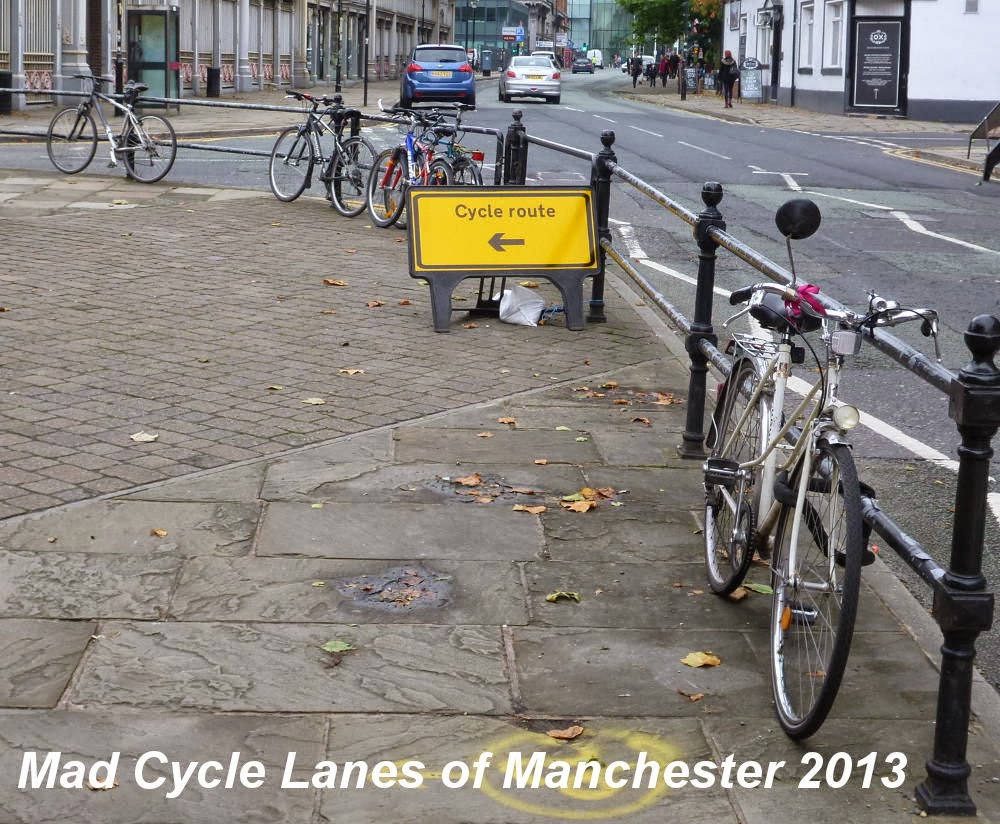 Mad Cycle Lanes of Manchester Blocked Cycle Parking Update