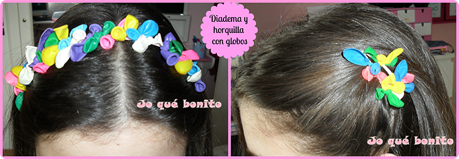 Diadema y horquilla con globos