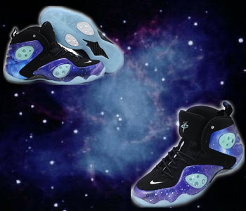 Animate Custom Shoes: Galaxy Nike Zoom Rookie Shoes Glow In The Dark