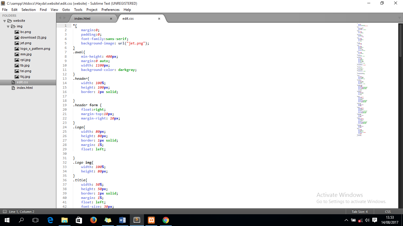 Membuat website sederhana menggunakan CSS dan HTML -hayda