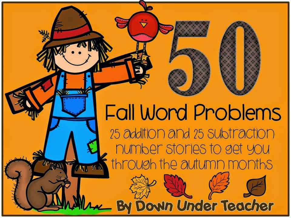 http://www.teacherspayteachers.com/Product/50-Fall-Word-Problems-or-Number-Stories-954604