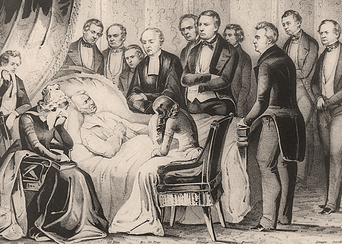 The death of President Zachary Taylor.