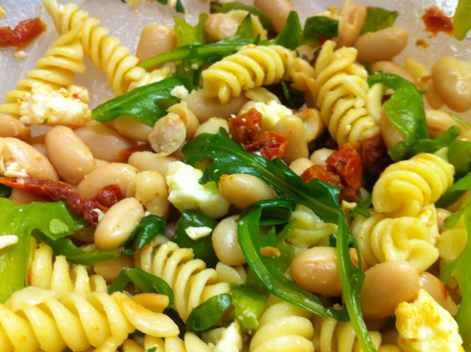 Seasoned by M.E. Sundried Tomato, White Bean, and Arugula Pasta Salad