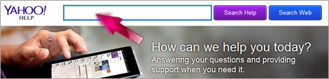 yahoo help search option