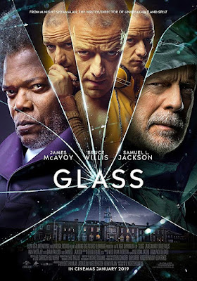 Glass 2019 movie poster M. Night Shyamalan Bruce Willis Samuel L. Jackson James McAvoy