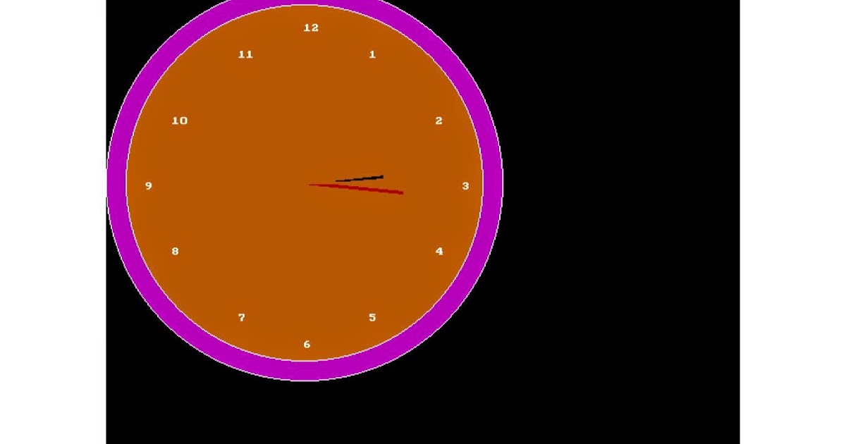C C++ JAVA Coding Analogue Clock