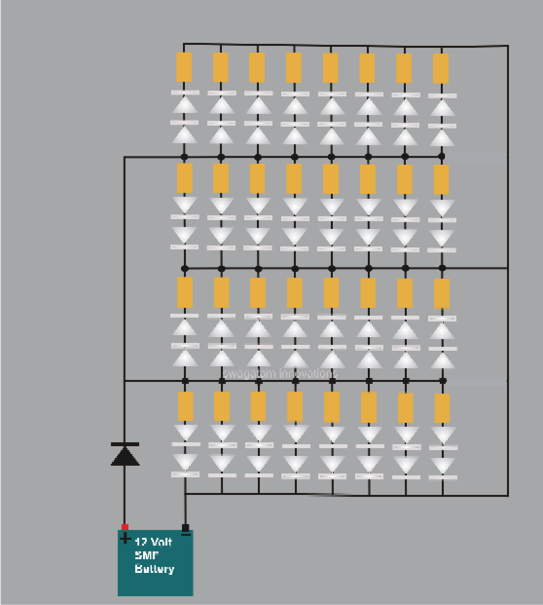 How to Make a Simple 12 Volt LED Lantern Circuit | Circuit Diagram Centre