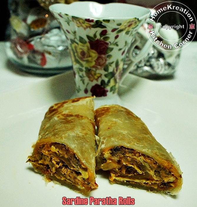 HomeKreation Kitchen Corner Sardine Paratha Rolls