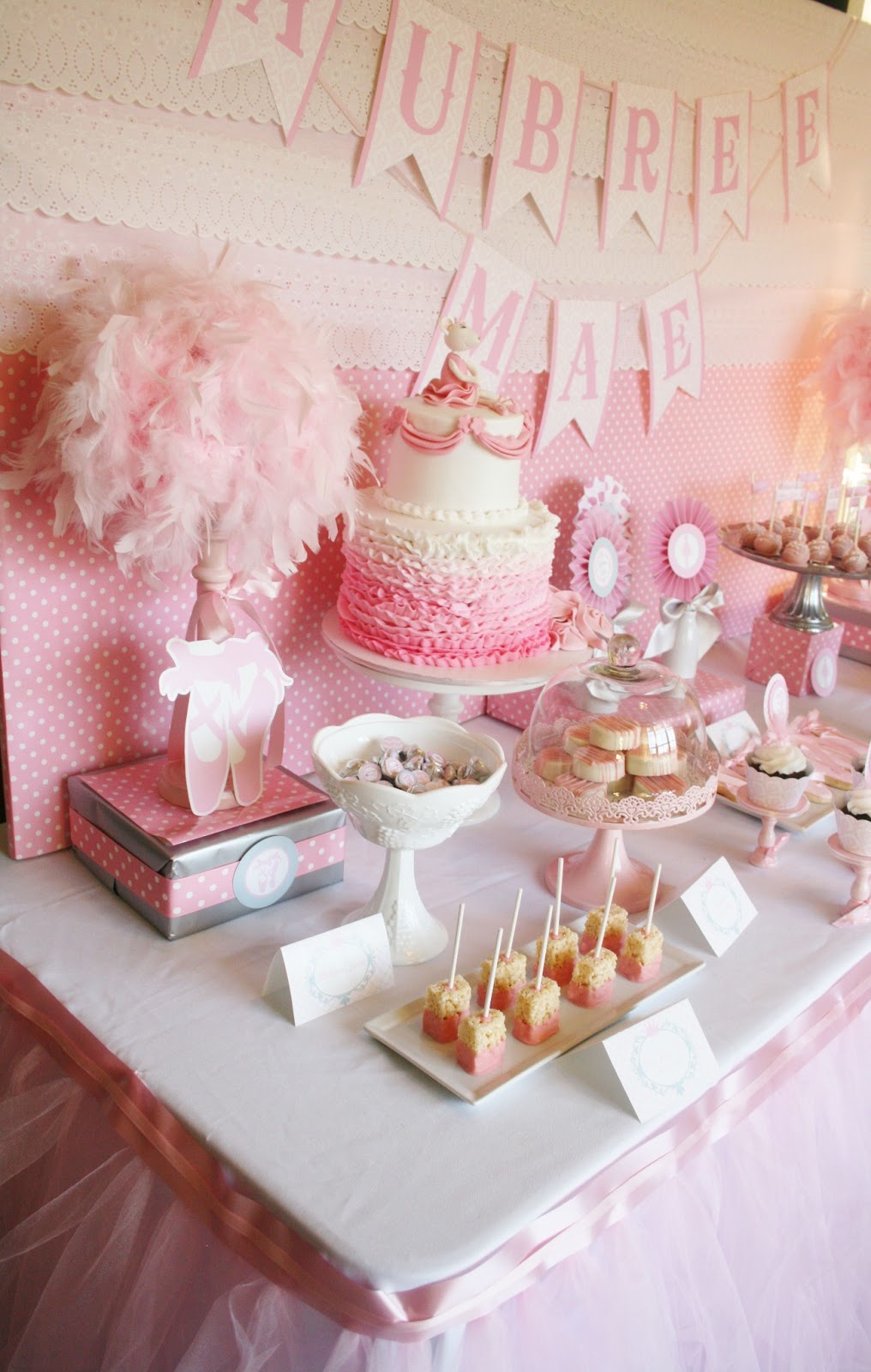 Little Big Company The Blog Ballerina Baby Shower Dessert Table by 