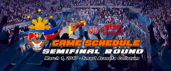 List of PBA Game(s) Wednesday March 1, 2017 @ Smart Araneta Coliseum List of PBA Game(s) Wednesday March 1, 2017 @ Smart Araneta Coliseum