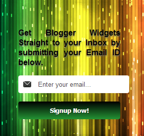Colorful Raining Email subscription Box Widget For Blogger
