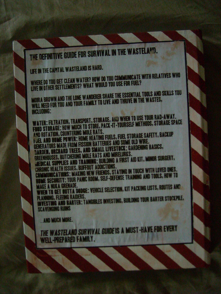 fallout 3 wasteland survival guide the label basic instruction