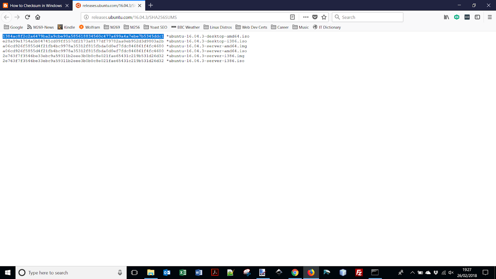 How to SHA256 Checksum in Windows Quick Version