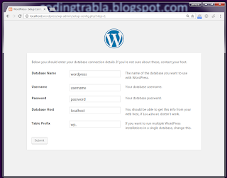 Install WordPress 4.6.1 on Windows 7 localhost XAMPP php7 tutorial 8