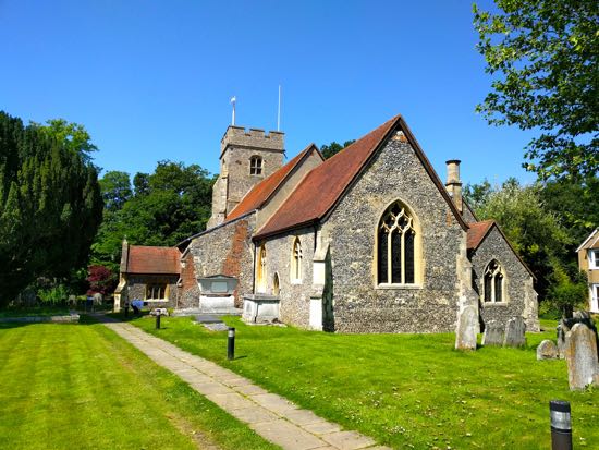 St Mary church North Mymms taken in June 2015 Image by the North Mymms History Project released under Creative Commons BY-NC-SA 4.0