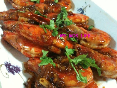 My Wok Life Cooking Blog Sautéed Prawns in Yuzu Sauce (柚子蜜煎大虾)