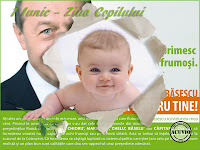 Funny postcard Traian Basescu Ziua Copilului