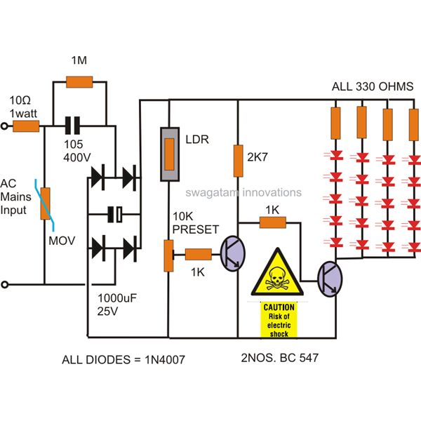 Circuit Diagram Of Led Lamp