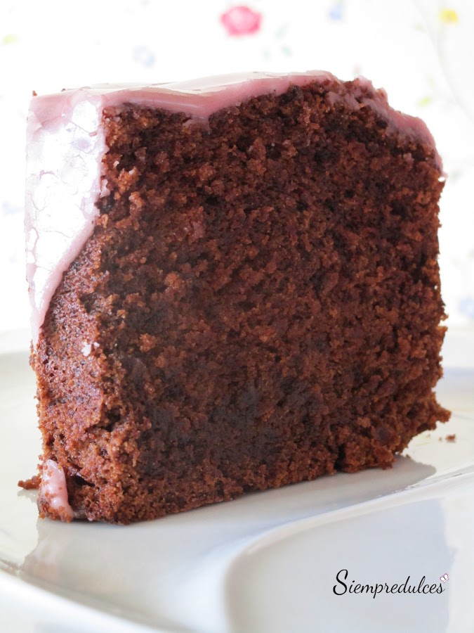 Bizcocho 4 cuartos de chocolate y vino tinto (Siempredulces)