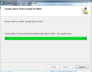 Google Input installation First green strip rajbhasha.net