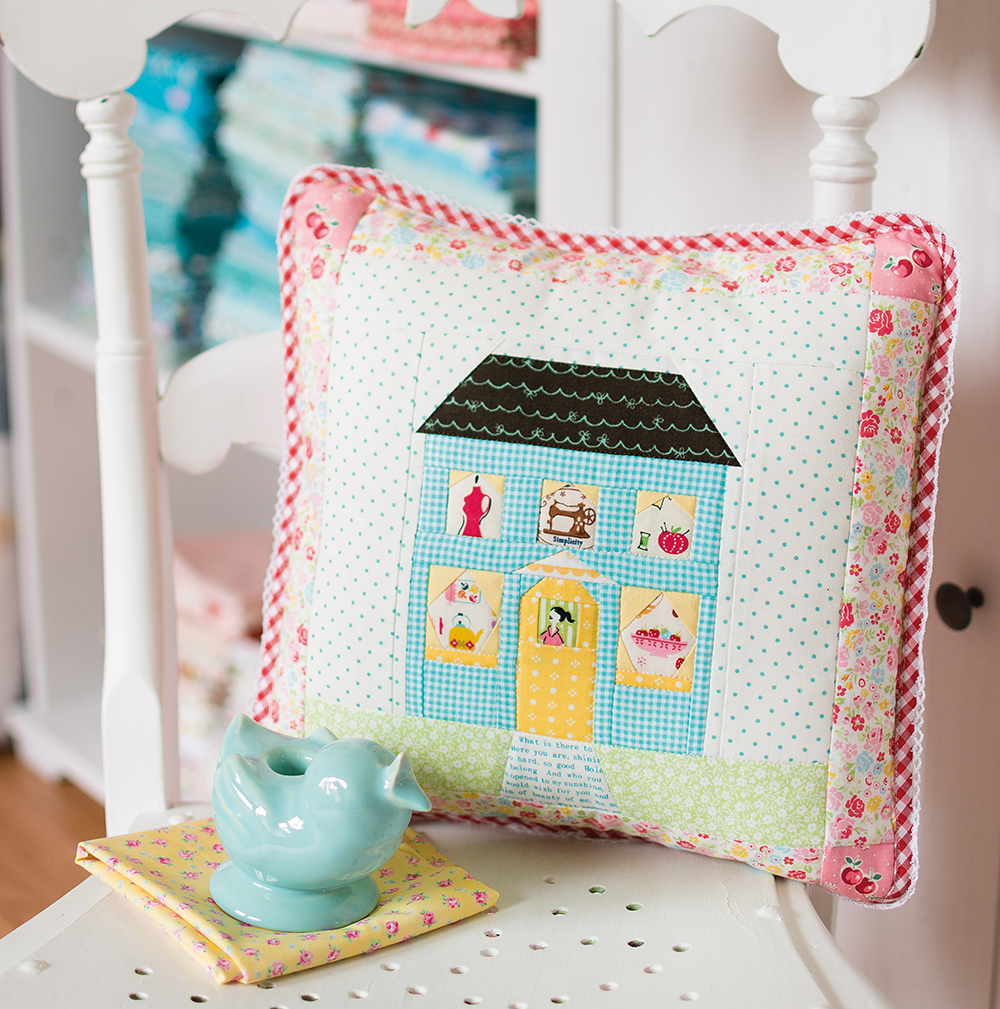 Charise Creates Super Cute Paper Piecing Sewing Cottage Pillow
