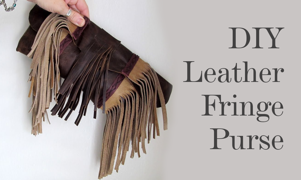 DIY Leather Fringe Purse