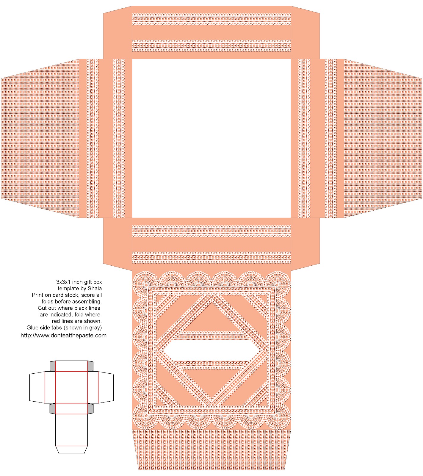 Don't Eat the Paste: Printable Lacy Boxes