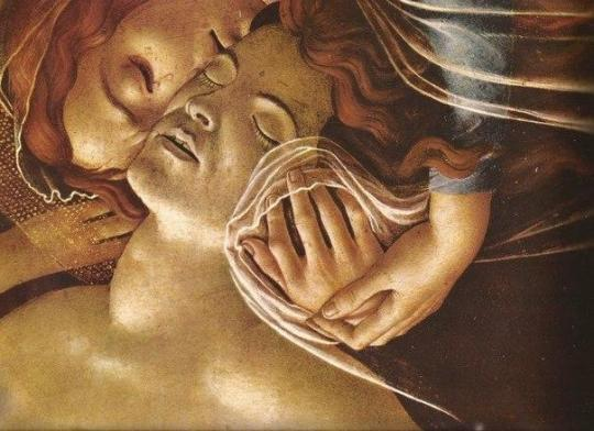 Botticelli, Lamentation sur le Christ mort - détail
