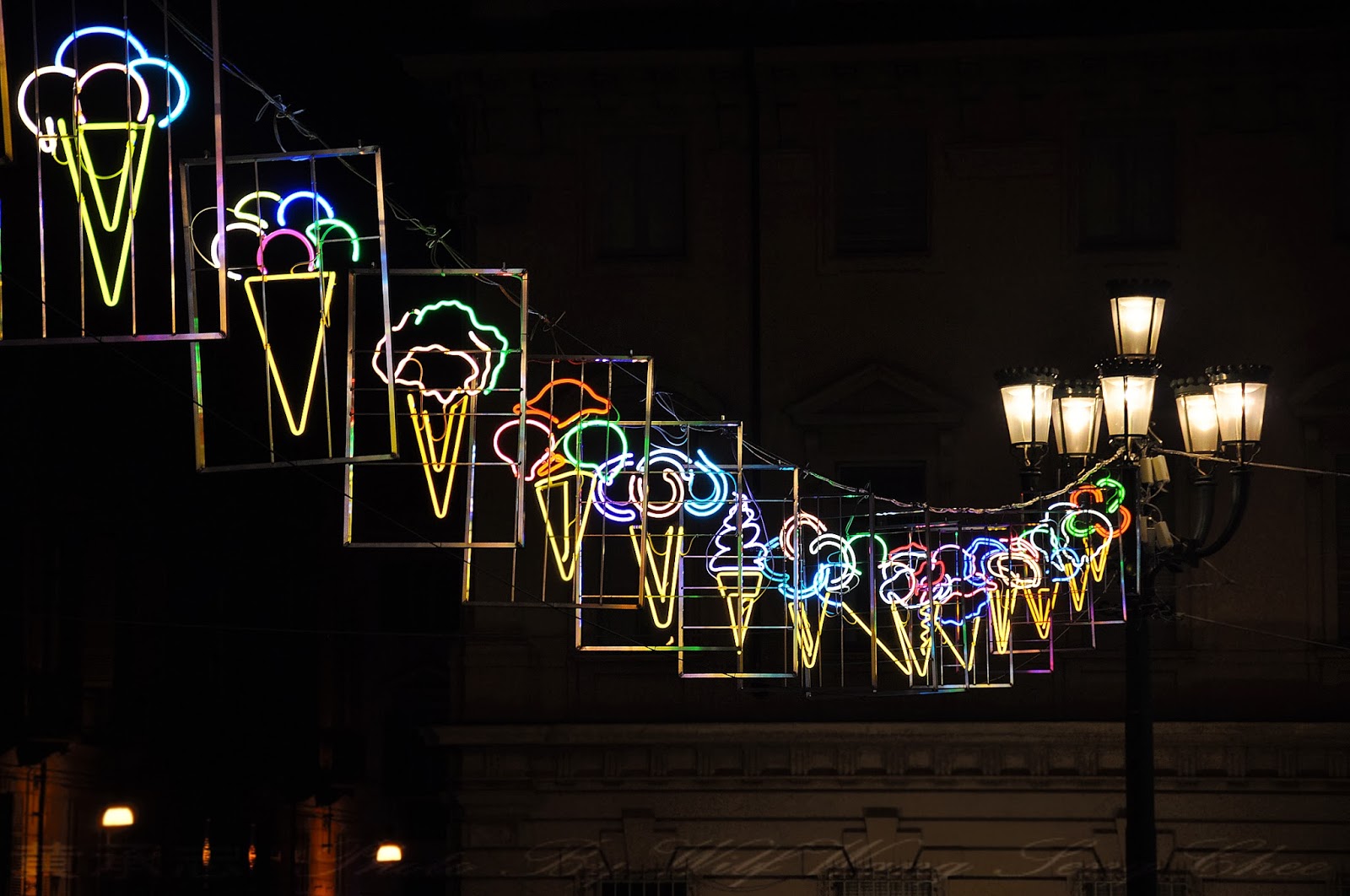 Torino In My eyes 2013 Christmas lights Ice cream light