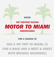  Enter The Thrivent Racing Motor to Miami Sweepstakes (#nascar)