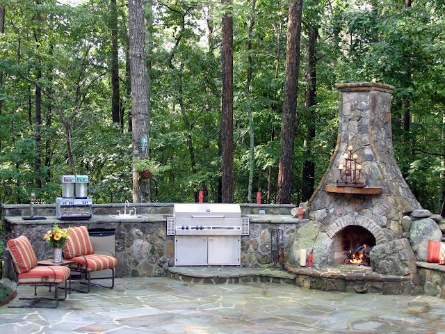 Dapur Outdoor Bertema Alam