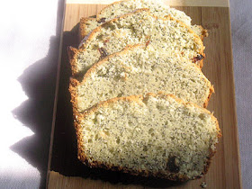poppy seed loaf with cranberries