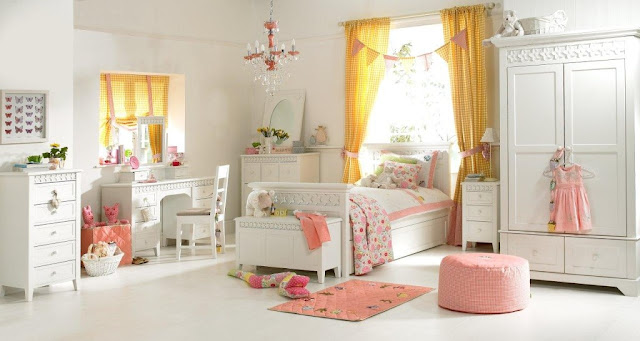 chambre fille blanche
