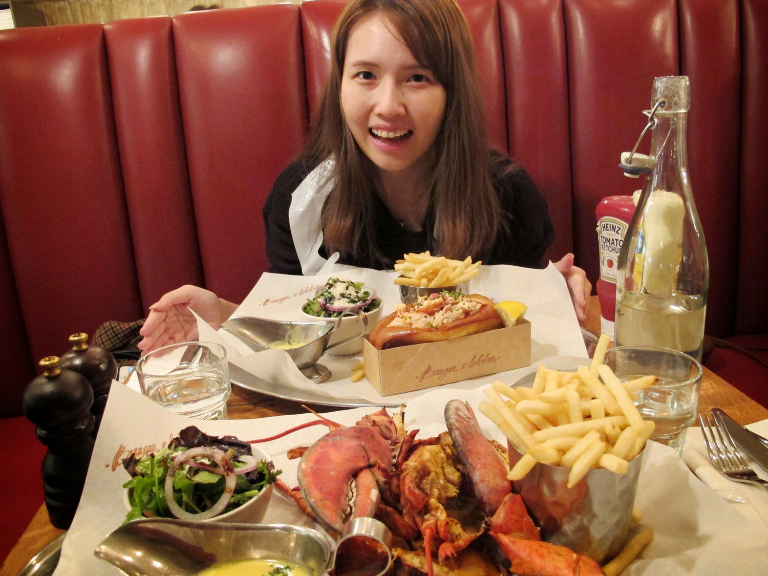 burger and lobster