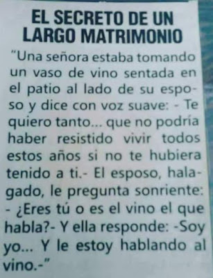El secreto de un largo matrimonio El secreto de un largo matrimonio
