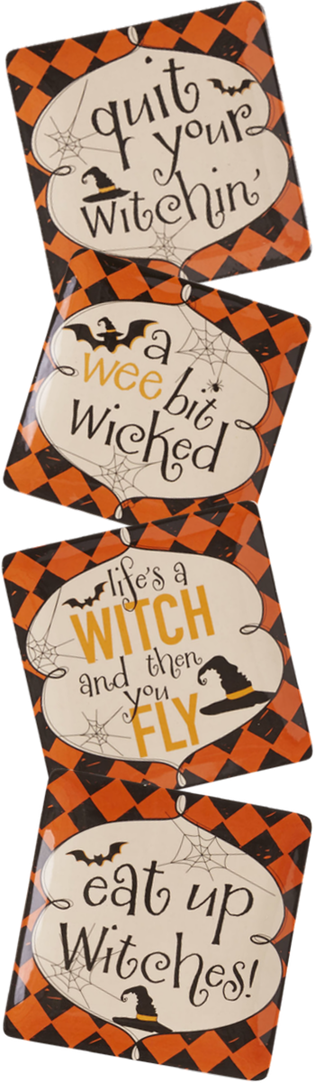 Eat Up Witches Appetizer Plate Set