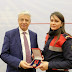 Interior Minister Lleshaj gives the Medal of Honor to Ina Nuka